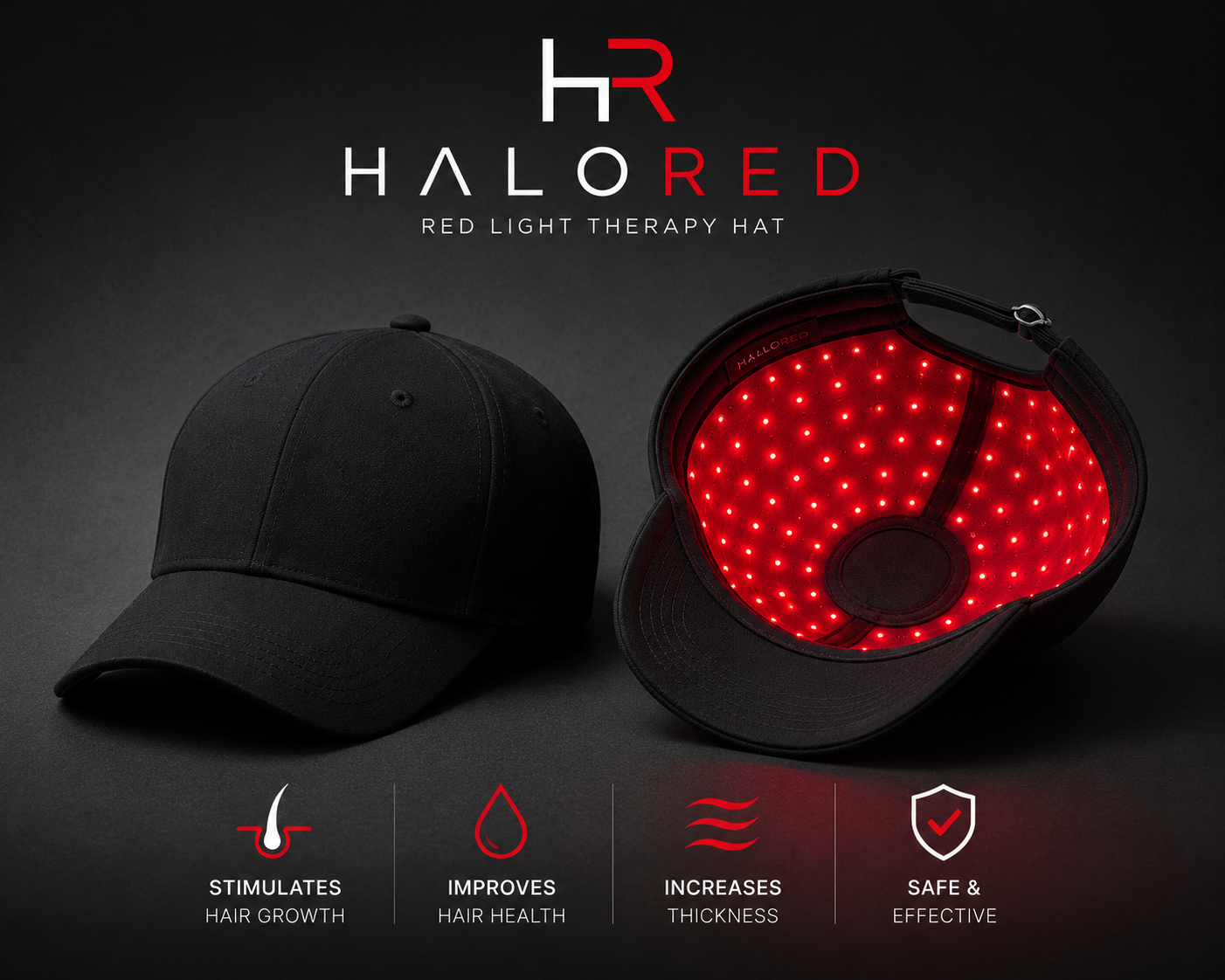 HaloRed™- Red Light Therapy Hat for hair growth